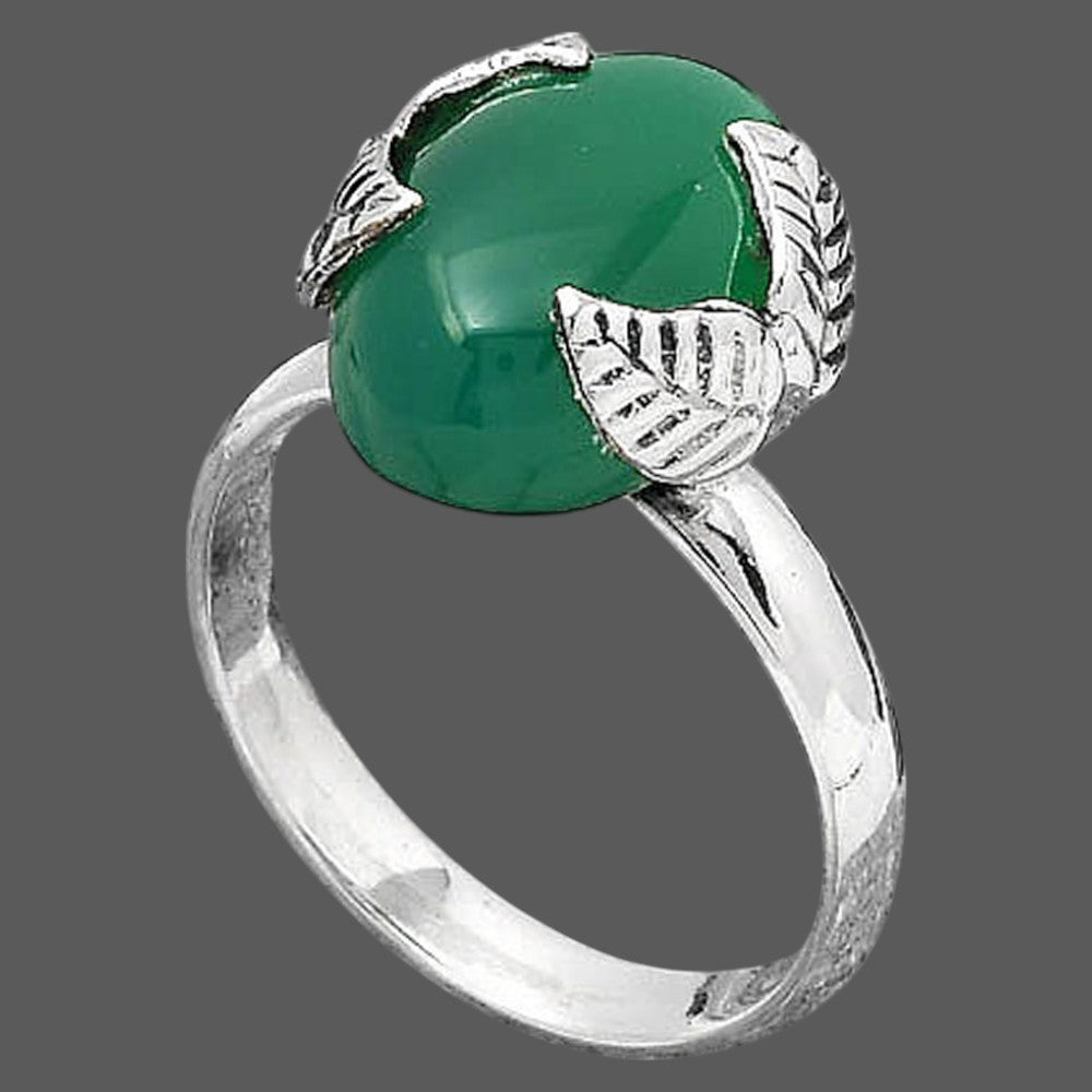 Natural Green Onyx Ring size-7.5 R-1354 SDR245912