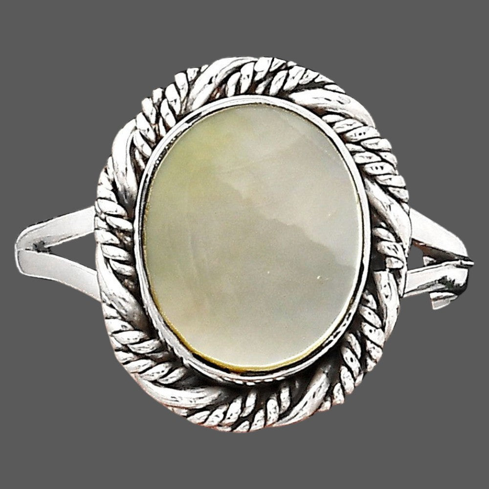 Natural Mother Of Pearl Ring size-7.5 R-1014 SDR246246