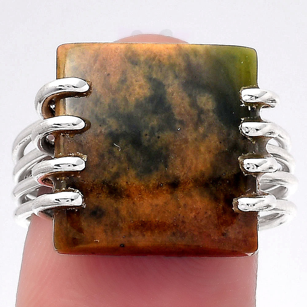 Natural Chrome Chalcedony Ring size-8.5 R-1259 SDR247249
