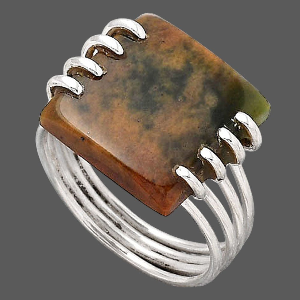 Natural Chrome Chalcedony Ring size-8.5 R-1259 SDR247249