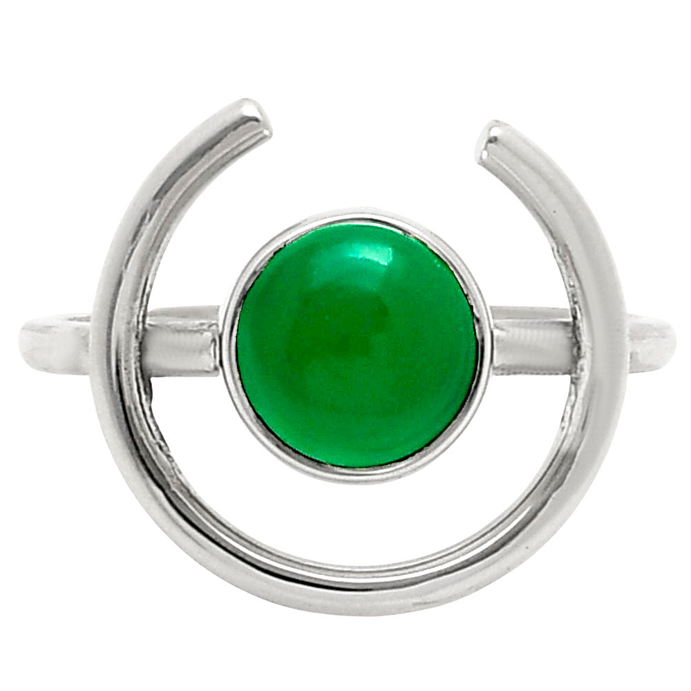 Natural Green Onyx Ring size-8 R-1036 SDR249274