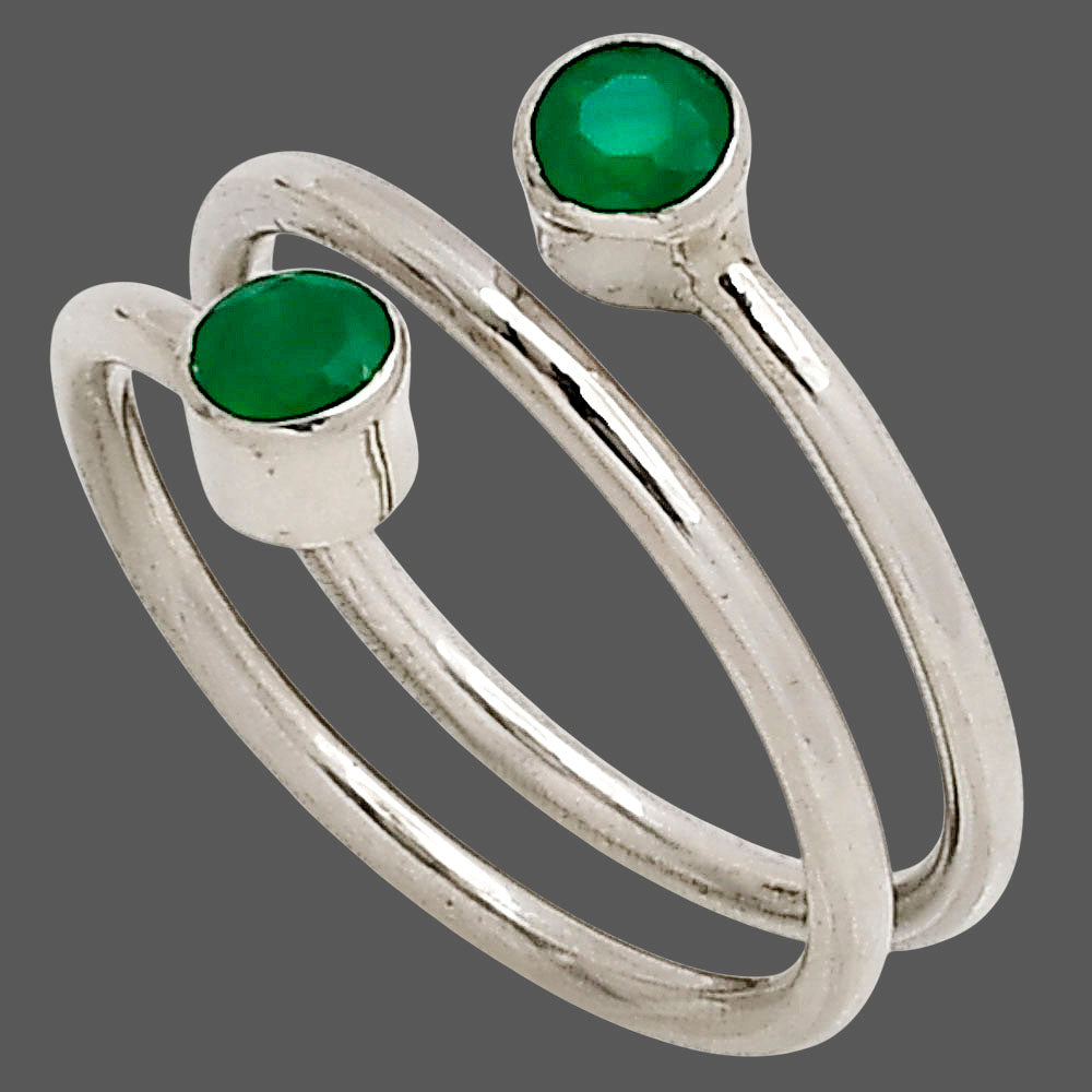 Green Onyx Ring size-8.5 R-1185 SDR250813