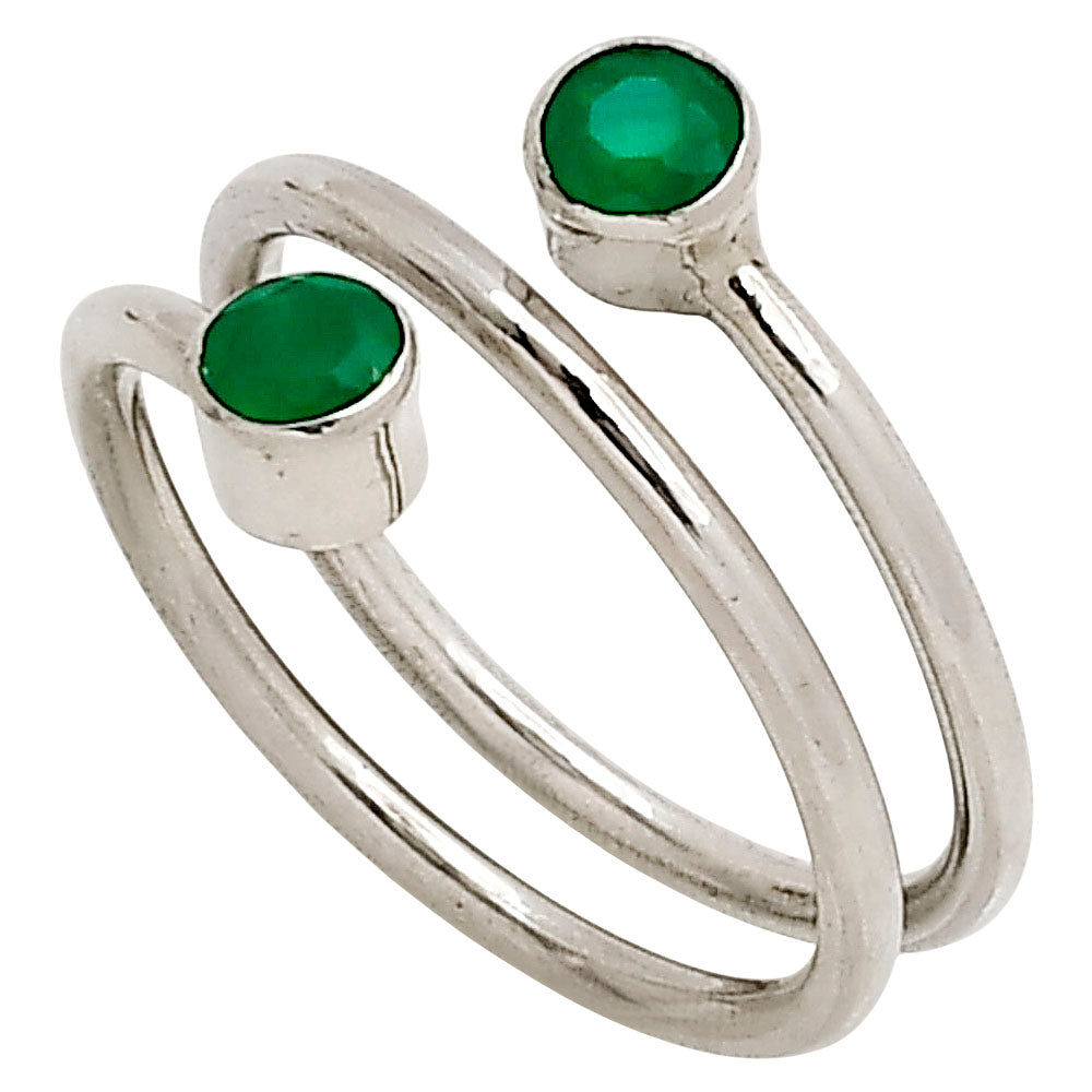 Green Onyx Ring size-8.5 R-1185 SDR250813