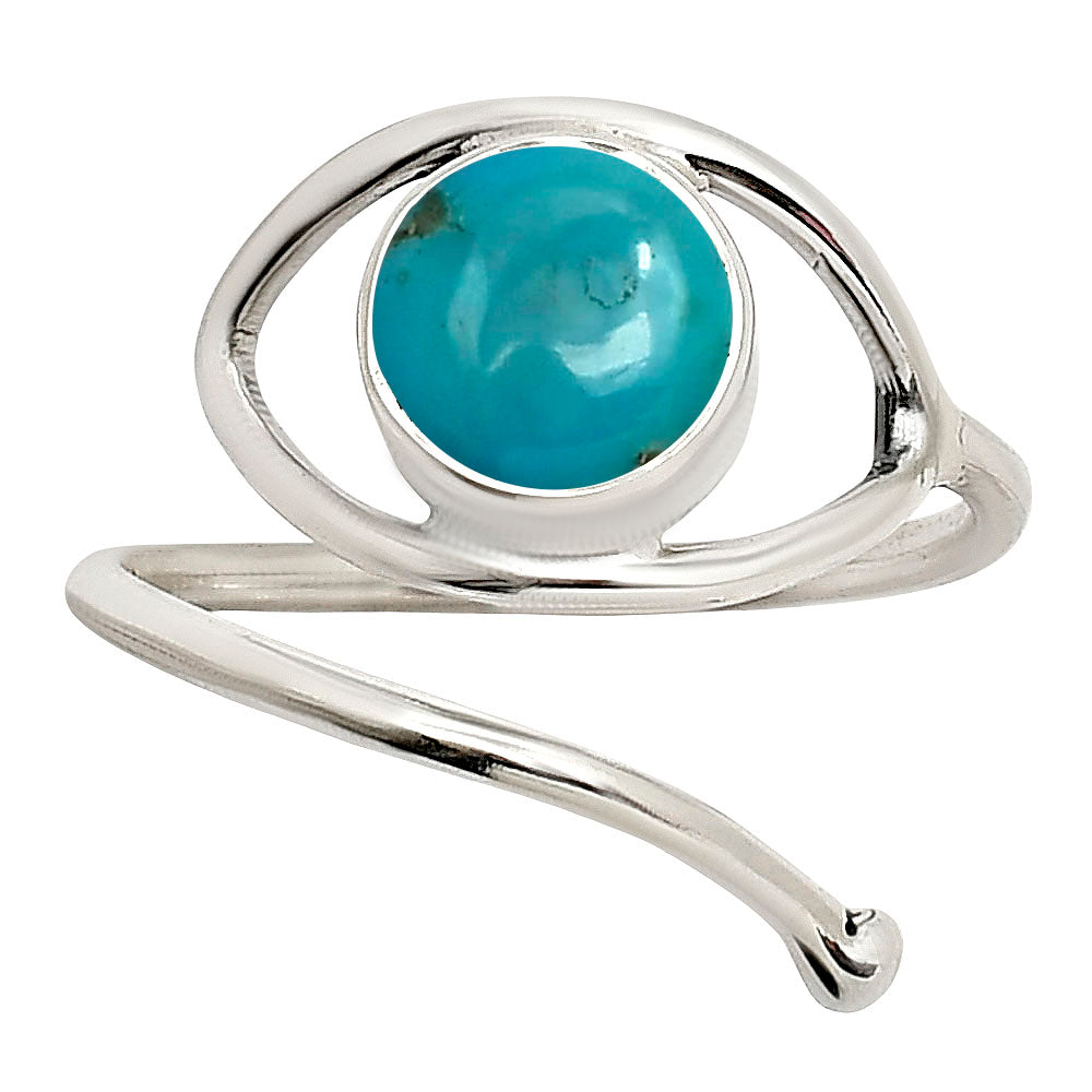 Eye Adjustable - Sleeping Beauty Turquoise Ring size-9 R-1254 SDR250931
