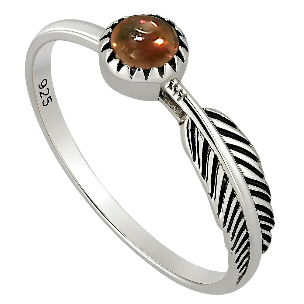 Black Ethiopian Opal Ring size-4.5 R-1042 SDR251932
