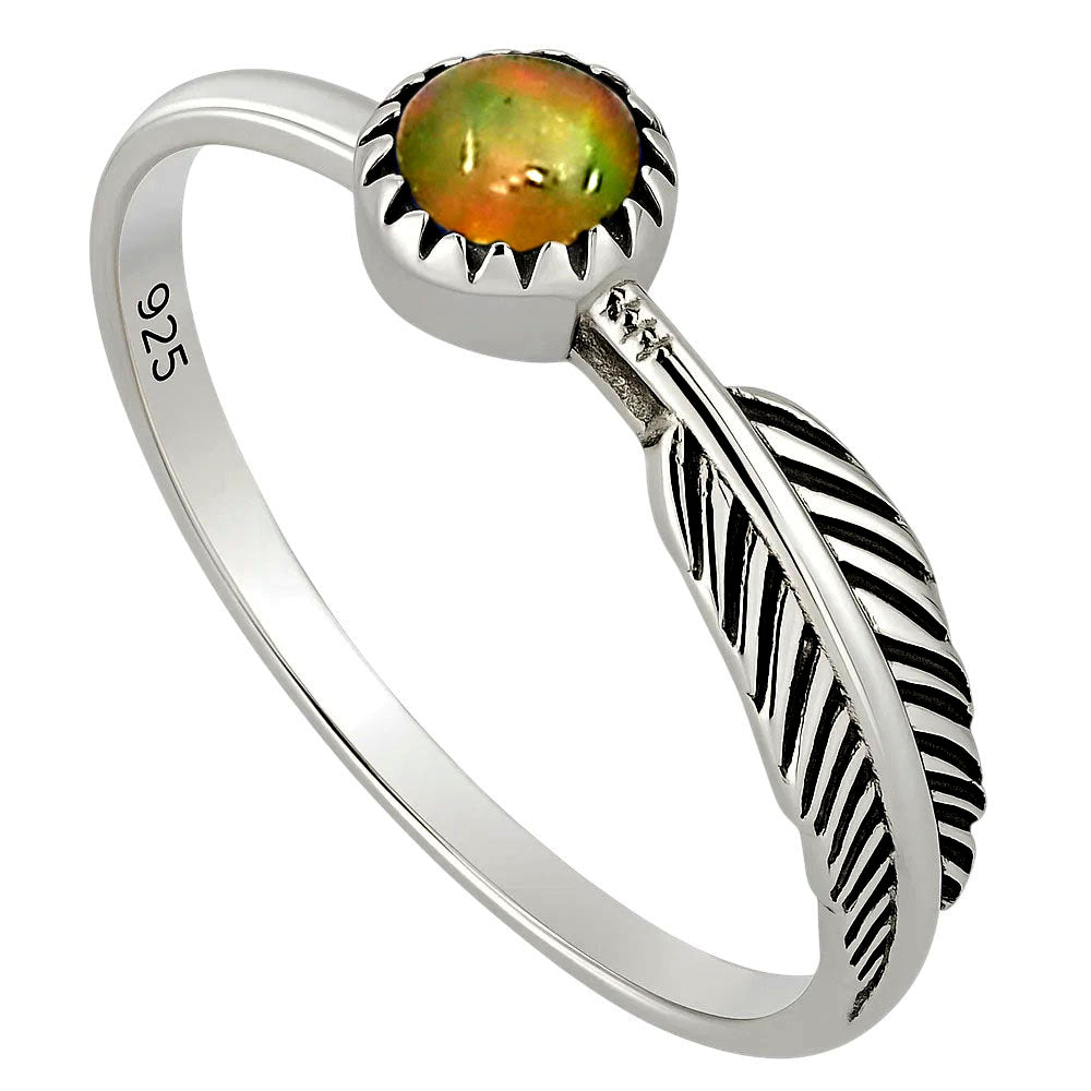 Ethiopian Opal Ring size-6.5 R-1042 SDR251942