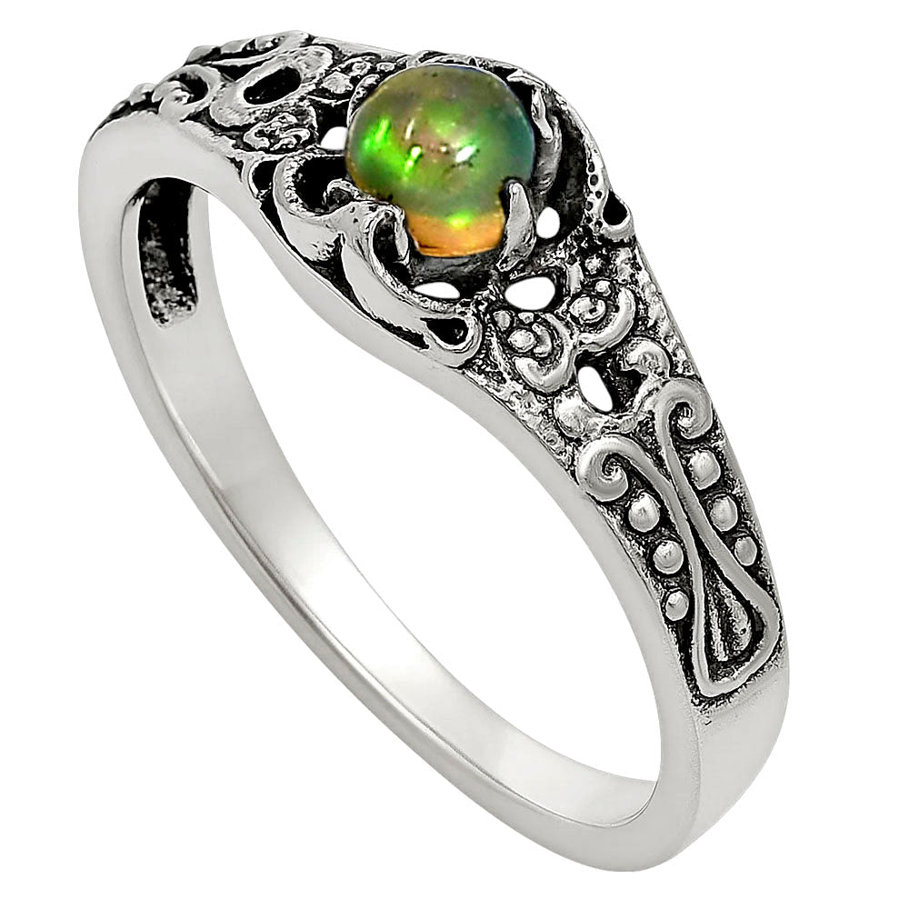 Ethiopian Opal Ring size-6.5 R-1172 SDR251995