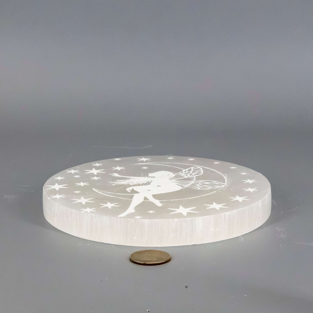 Selenite 5.5 Inch Forest Fairy Charging Plate