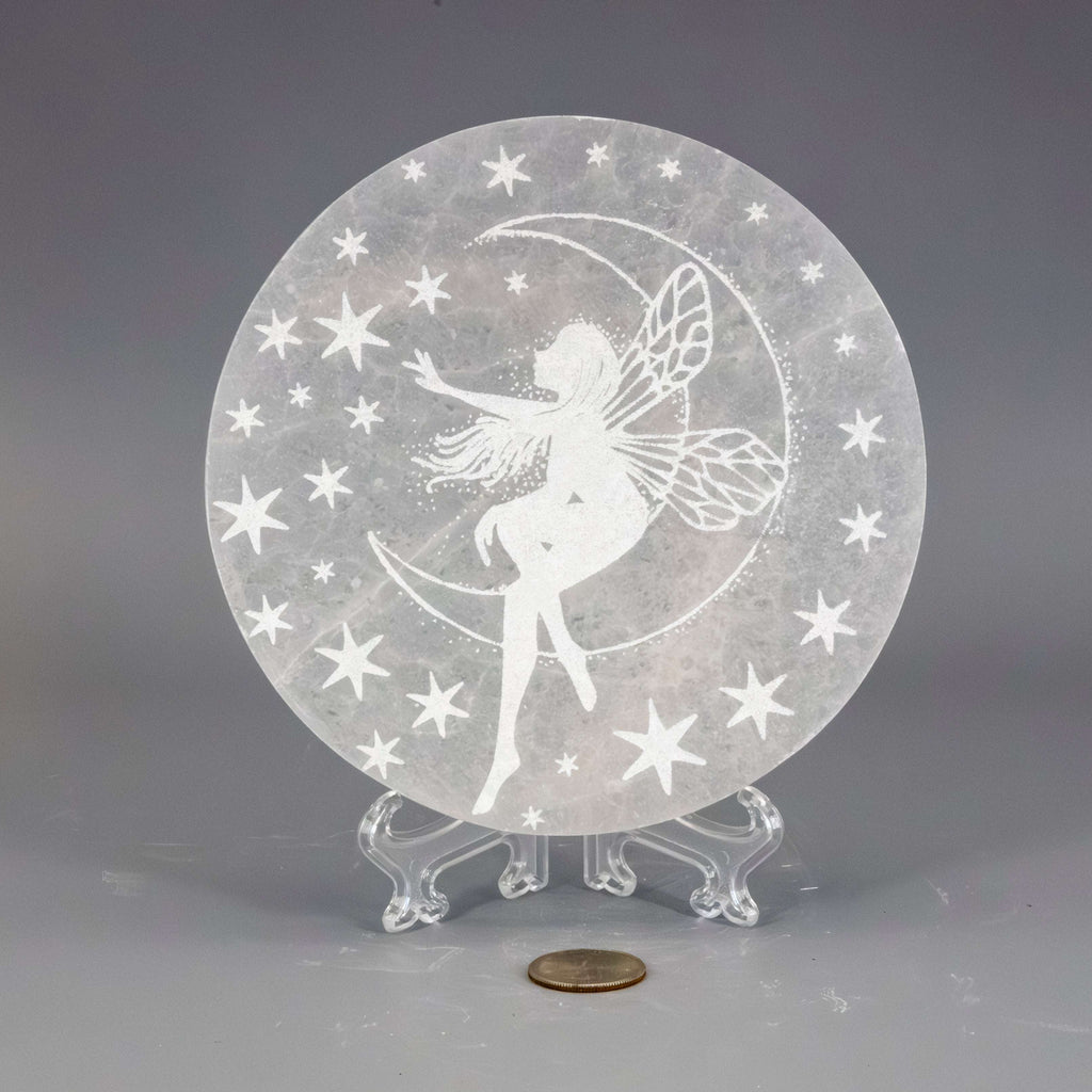 Selenite 5.5 Inch Forest Fairy Charging Plate