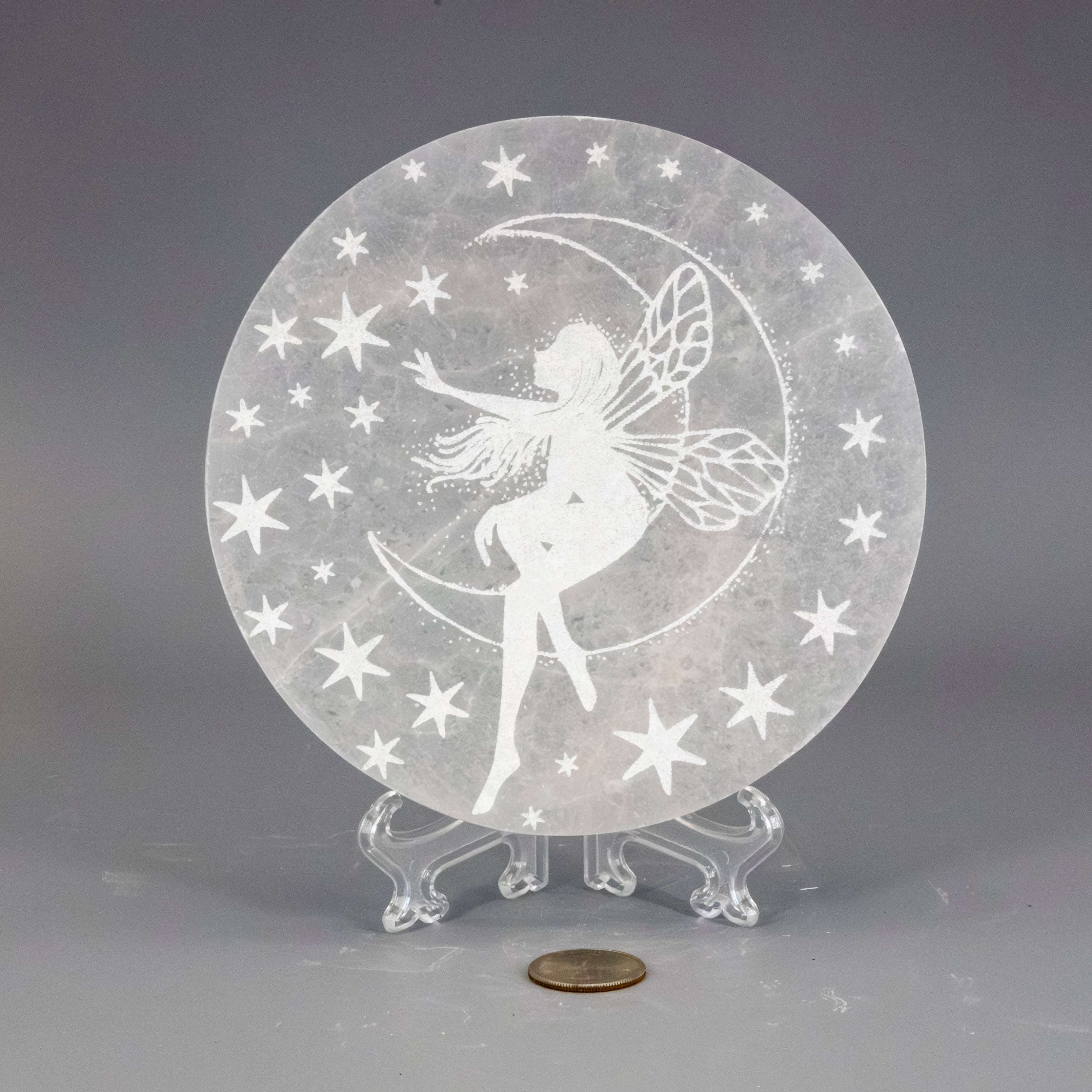 Selenite 5.5 Inch Forest Fairy Charging Plate