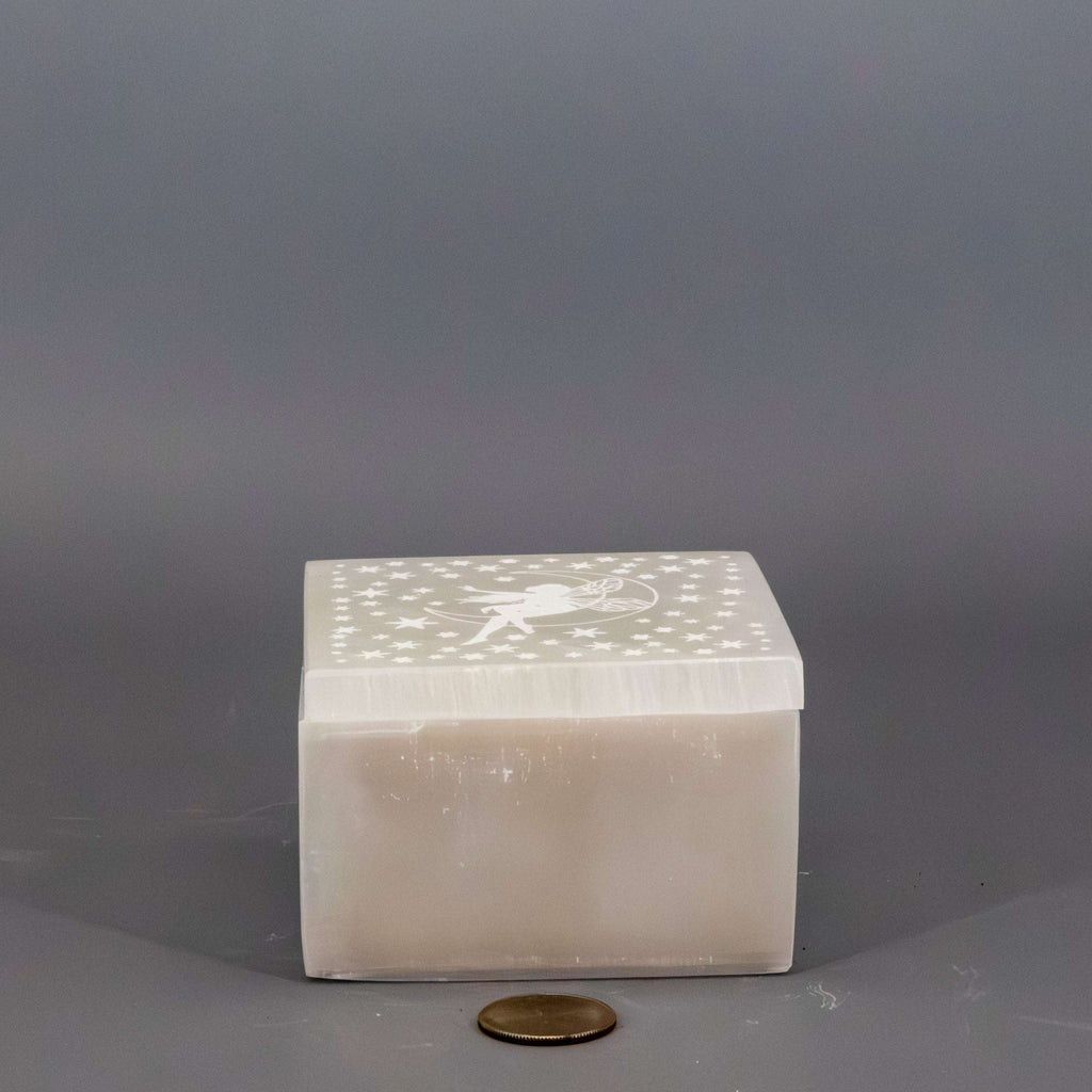 Selenite "Forest Fairy" Jewelry Box