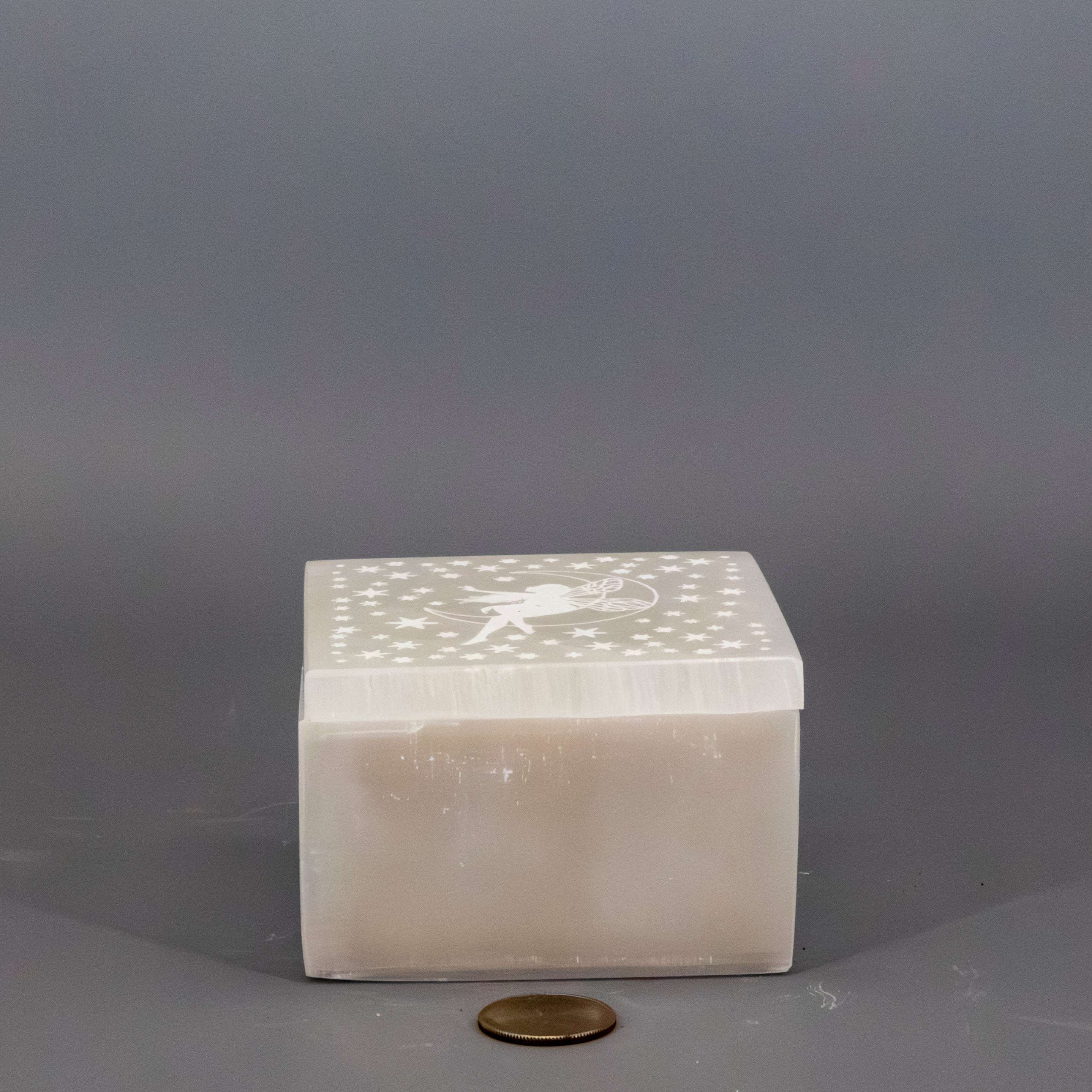 Selenite "Forest Fairy" Jewelry Box