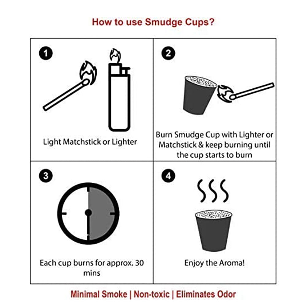 Frankincense Incense Smudge Cups (6 Cups)