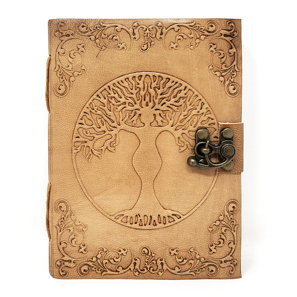 Tree Goddess Leather Journal with Latch Closure
