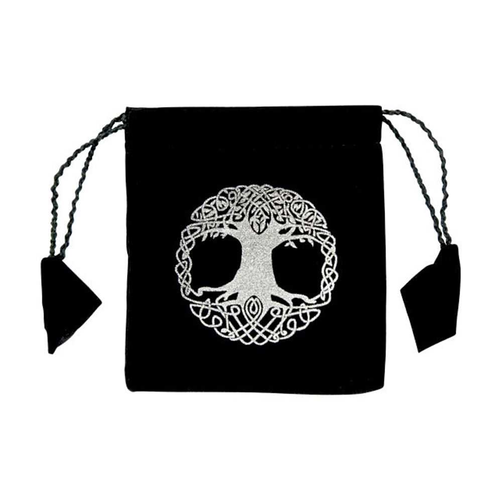 Tree of Life Drawstring Velvet Bag