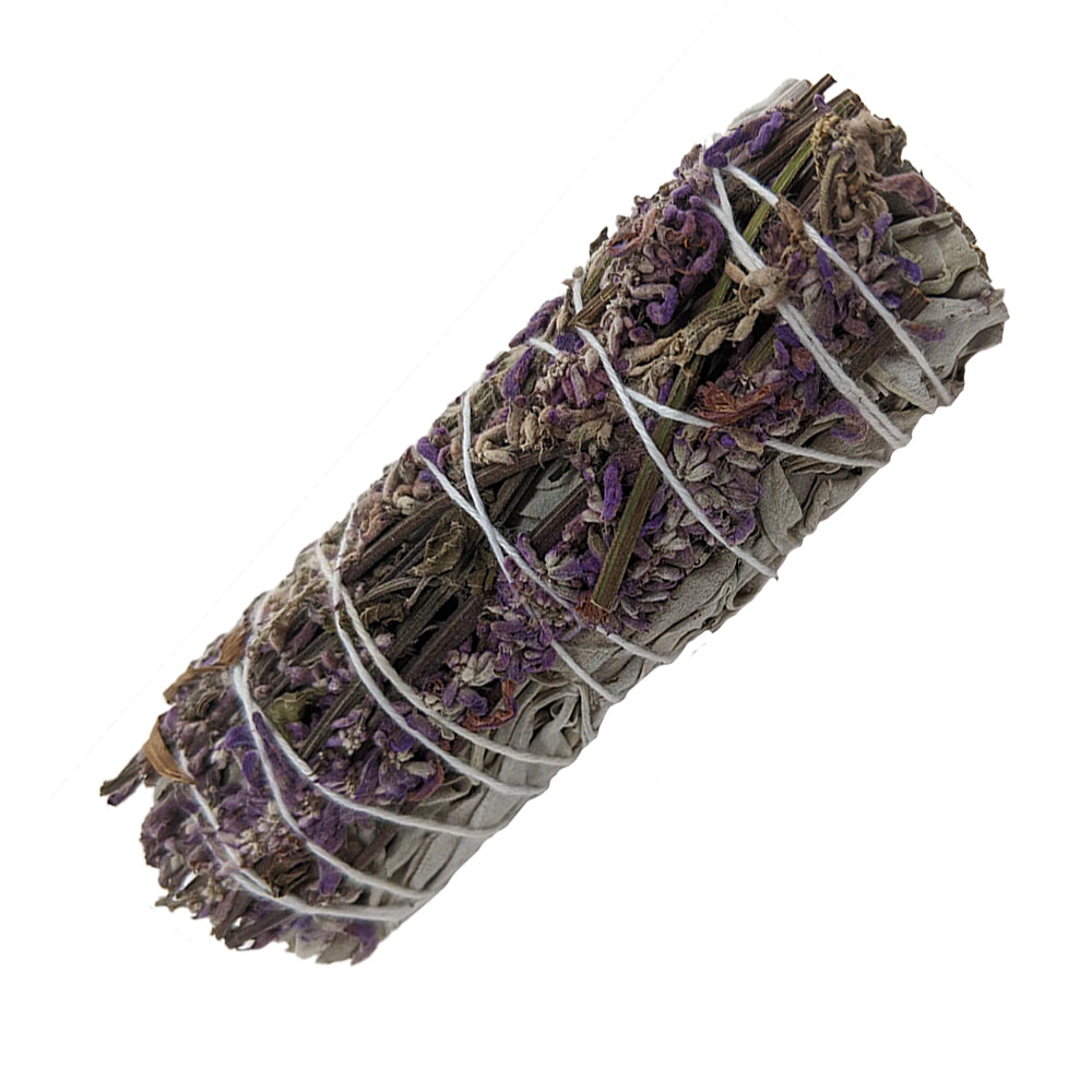 White Sage & Lavender Smudge Stick 3-4"
