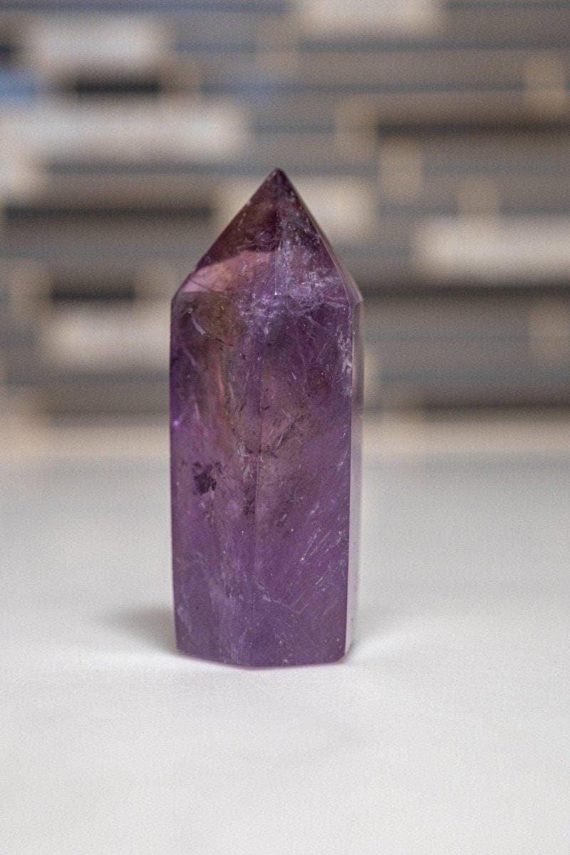 Ametrine Crystal Tower: Polished Amethyst & Citrine Point