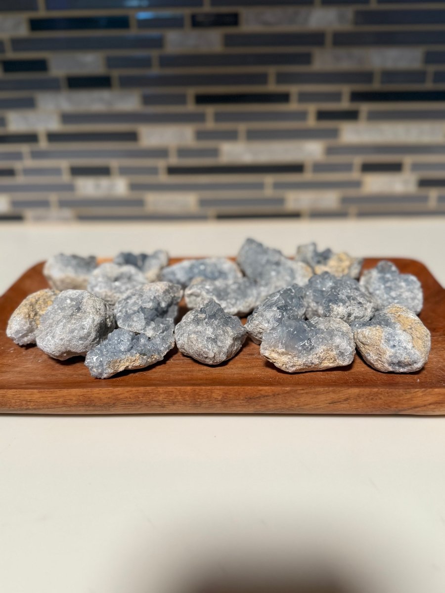 Celestite Cluster | Raw Blue Celestite Crystal | Angelic Energy & Calm | Spiritual Meditation Stone | Spirit Guide Connection