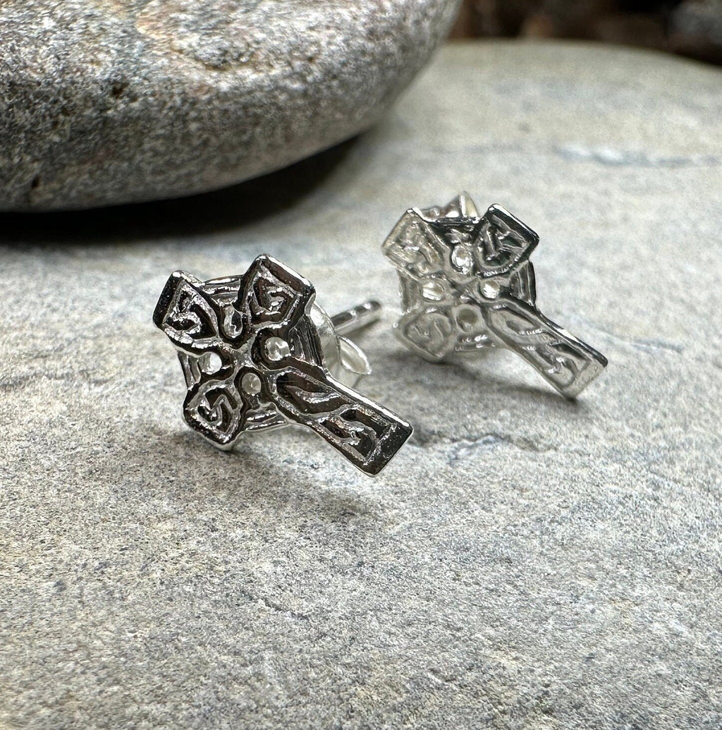 Celtic Cross Stud Earrings