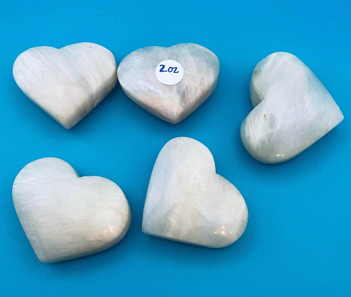 Moonstone Heart Crystal: Polished Gemstone, Divine Feminine Energy