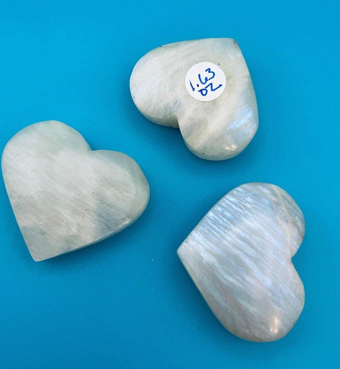 Moonstone Heart Crystal: Polished Gemstone, Divine Feminine Energy